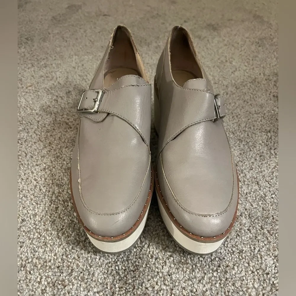 ZARA Women's Gray Platform Loafers